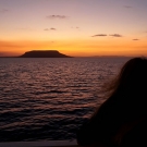 Watching a beautiful sunset from onboard the Shadow.