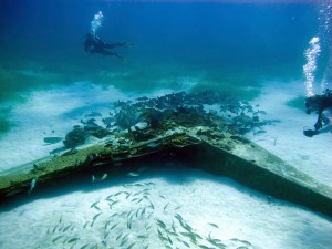 Khaled bin Sultan Living Oceans Foundation divers approach Walter Wyatt's sunken plane