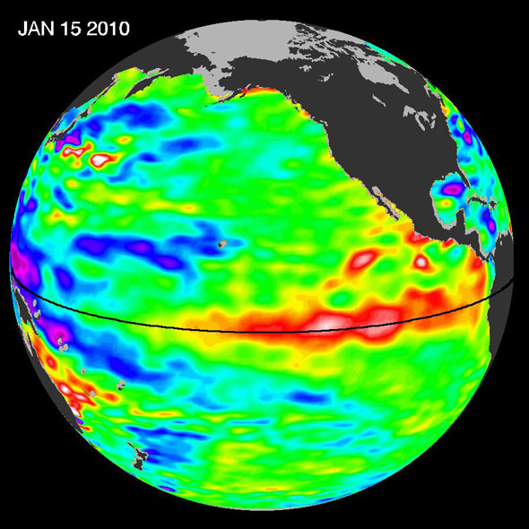 NASA image of 2010 El Niño 