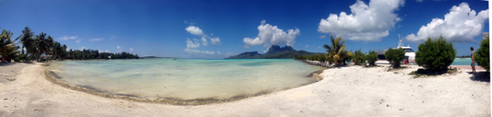 Beautiful seascape of Bora Bora
