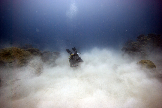 low visibility and challenging survey conditions underwater
