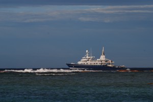 The Golden Shadow off of Palmerston atoll