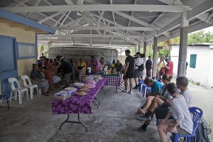 Welcoming reception that the residents of Palmerston gave to the scientists and steering committee