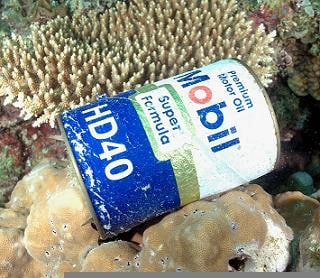 marine pollution: reef litter