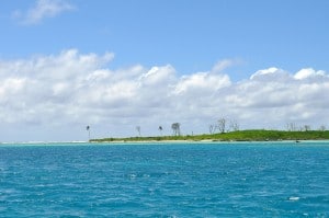 Niuatoputapu, the most populated of the Niuas. This is the end of the island where the tsunami first hit. Most of the trees were removed by the storm.