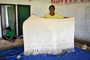 Tongan Handicrafts being made in Vava’u Island Group.