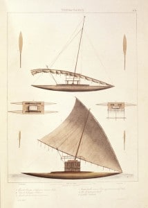 Traditional kalia vessel design; one of the fastest vessels of Polynesian navigation.