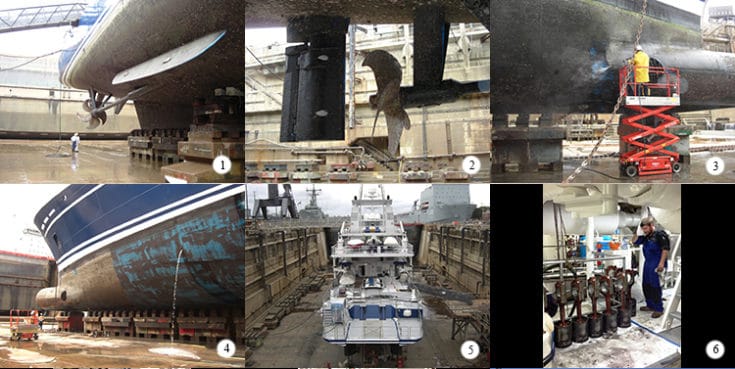 Photos of Golden Shadow dry docked in Sydney, Australia