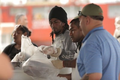 Tonga fisherman selling their catch in Vava'u.