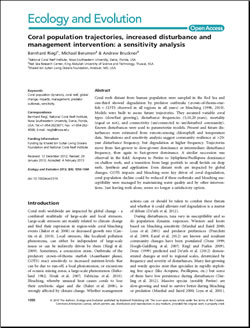 Coral population trajectories, increased disturbance and management intervention: a sensitivity analysis