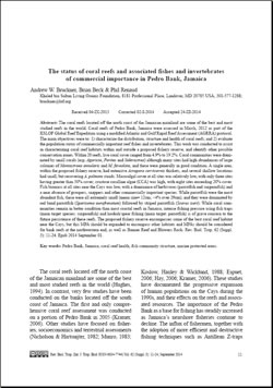 Status of Coral Reefs of Commercial Importance in Jamaica