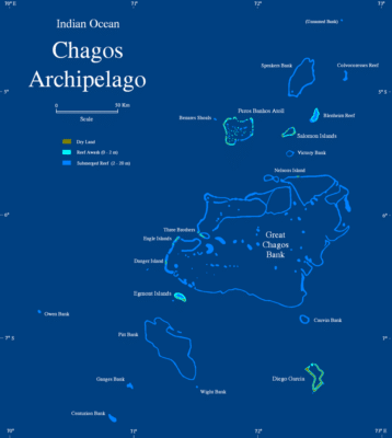 Map of Chagos Archipelago