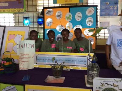 J.A.M.I.N. students at William Knibb High School Open Day (Photo by Fulvia Nugent)