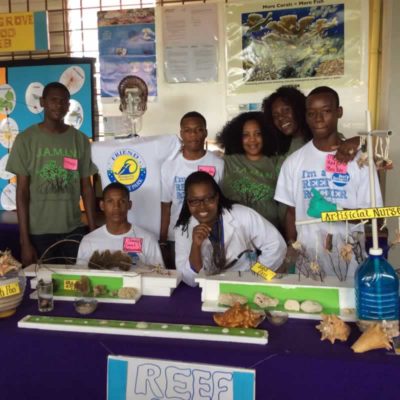 Group photo of students and teachers who participated in Open Day. Marsden is in the top row, second person to the right.