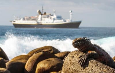 Managers of Marine World Heritage sites from around the world met in the Galápagos aboard the Lindblad Expeditions National Geographic Endeavour. © Daniel Correia/UNESCO