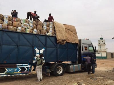 Smoked dried fish bound for Burkino Faso where they provide protein and much needed micro nutrients.